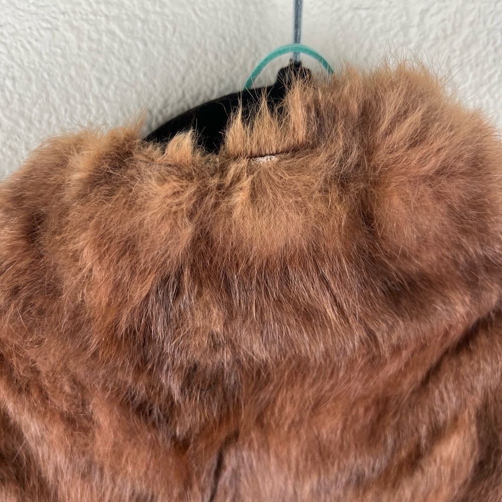Vintage Midcentury Chocolate Brown Chinchilla Fur Coat Long - Picture 8 of 11